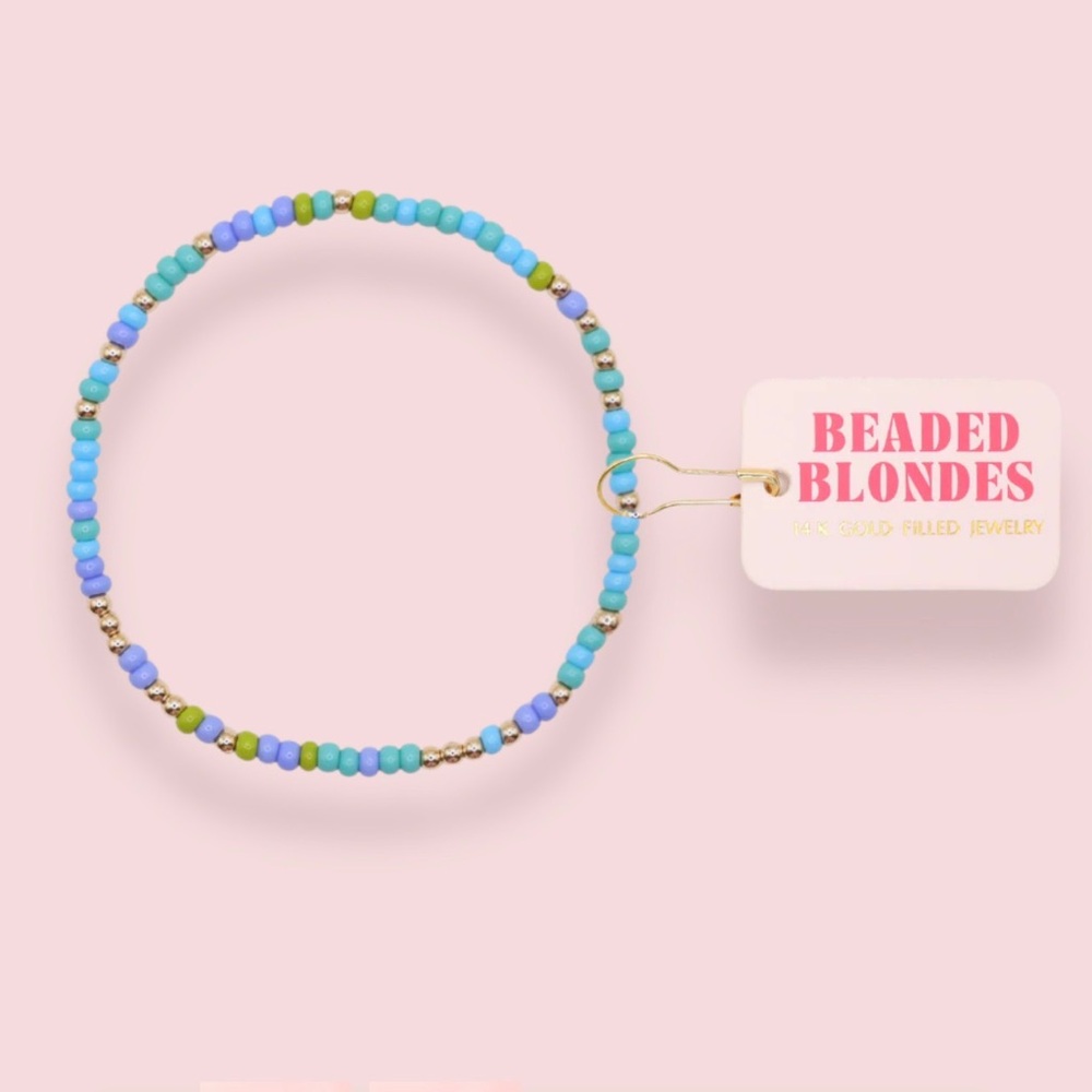 Beaded Blondes Blues & Green Bracelet